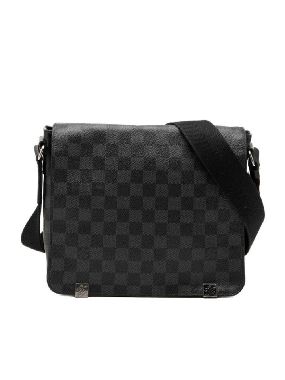 Louis Vuitton Damier Graphite District PM NM Crossbody Shoulder Bag Black